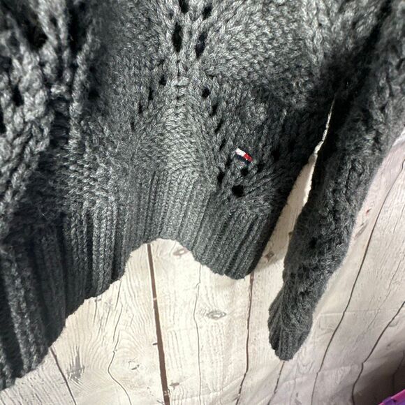 Tommy Hilfiger Diamond Knit Sweater Womens XL Golf Crew Neck Trendy Preppy - Picture 2 of 7